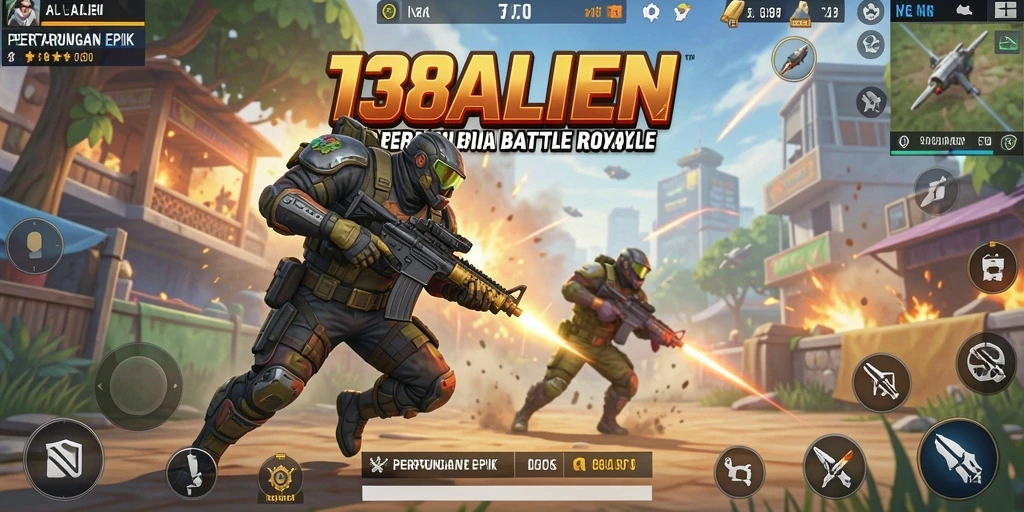 Tampilan gameplay seru dari 138ALIEN dalam aksi Battle Royale.