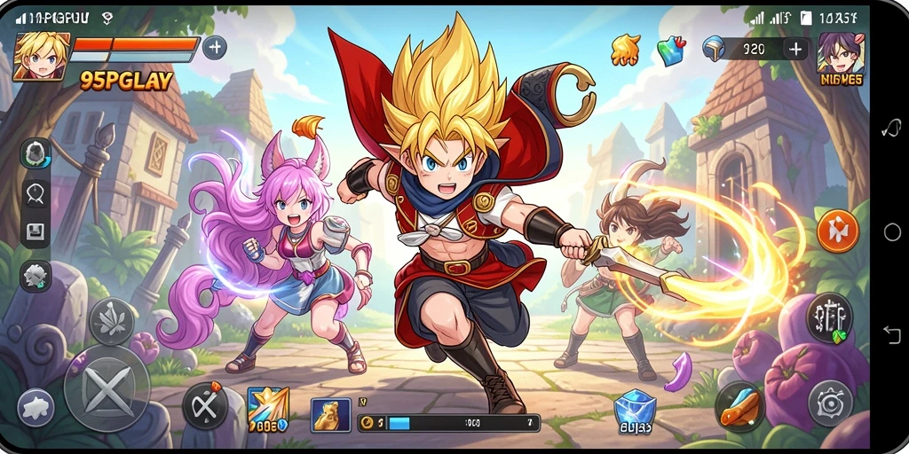 Tampilan permainan 95PGPLAY yang seru dan penuh warna.