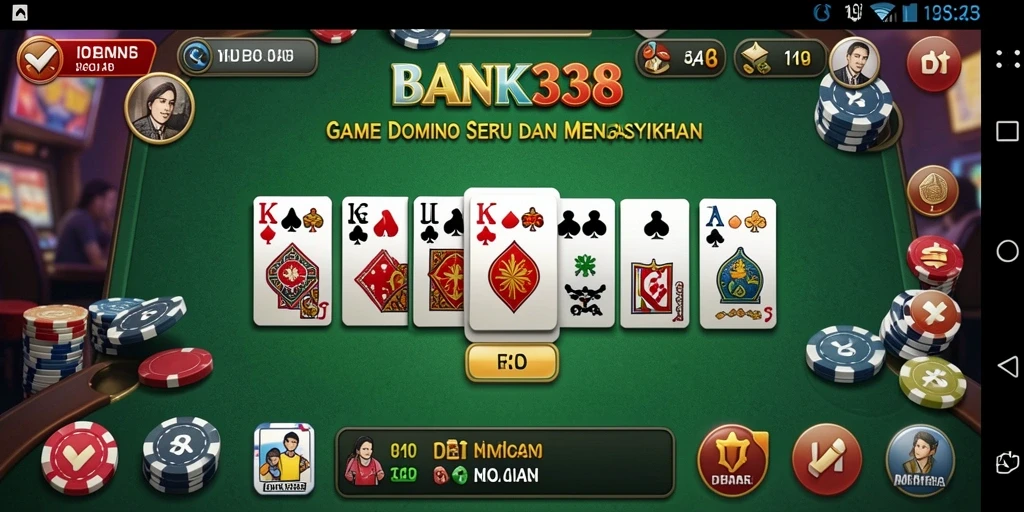Tampilan gameplay Domino yang seru dan interaktif.