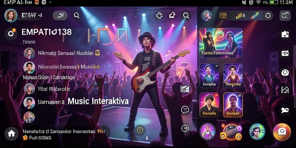 Screenshot menunjukkan interaksi seru saat bermain musik di EMPATI138.