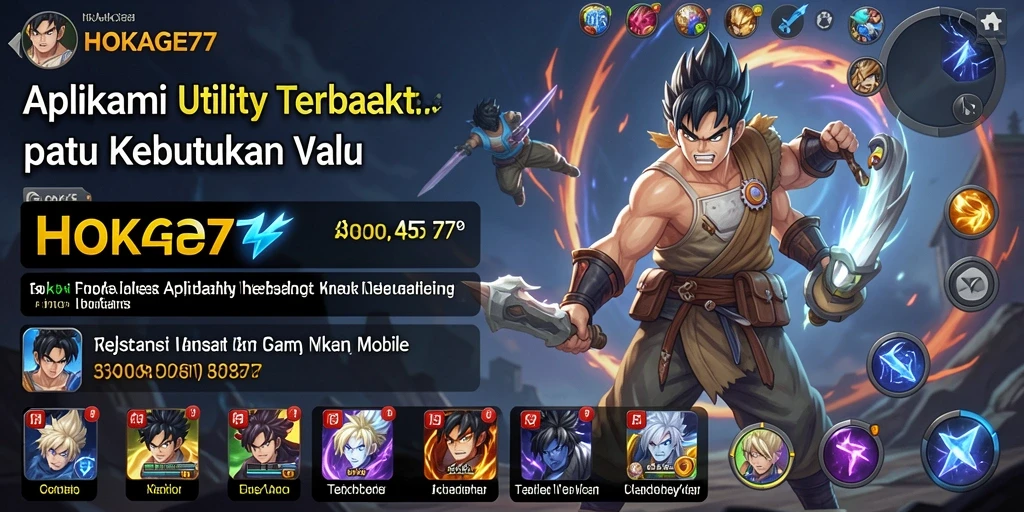 Tampilan antarmuka HOKAGE77 yang sederhana dan fungsional.