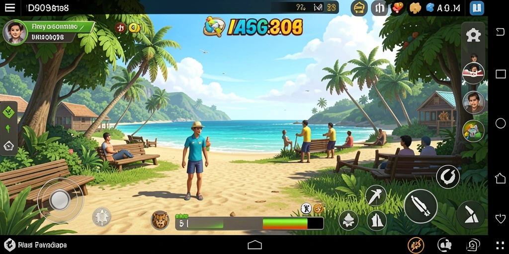 Tampilan gameplay menarik dari ID098 yang penuh warna.