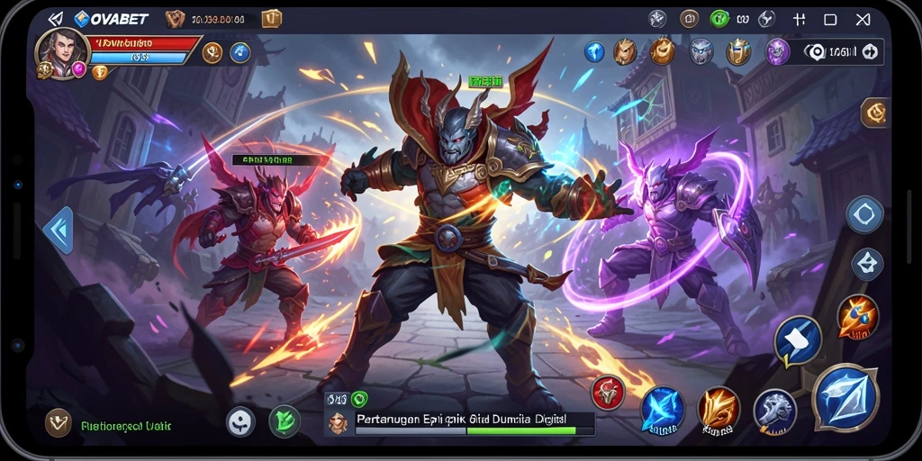 Gameplay seru dan intens di OVABET, menampilkan pertarungan karakter yang mendebarkan.