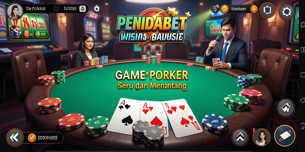 Screenshot gameplay PENIDABET menampilkan aksi poker yang mendebarkan.