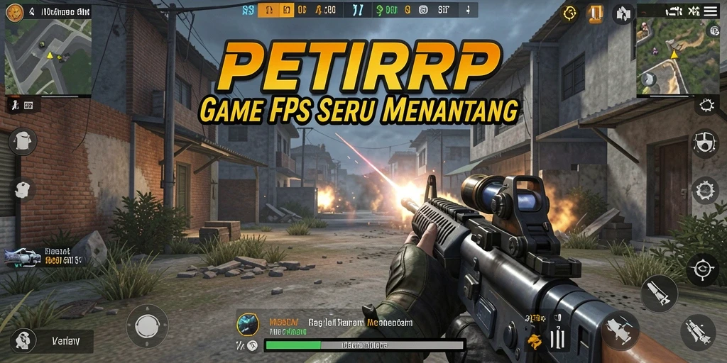 Screenshot menunjukkan aksi menegangkan dalam game FPS.