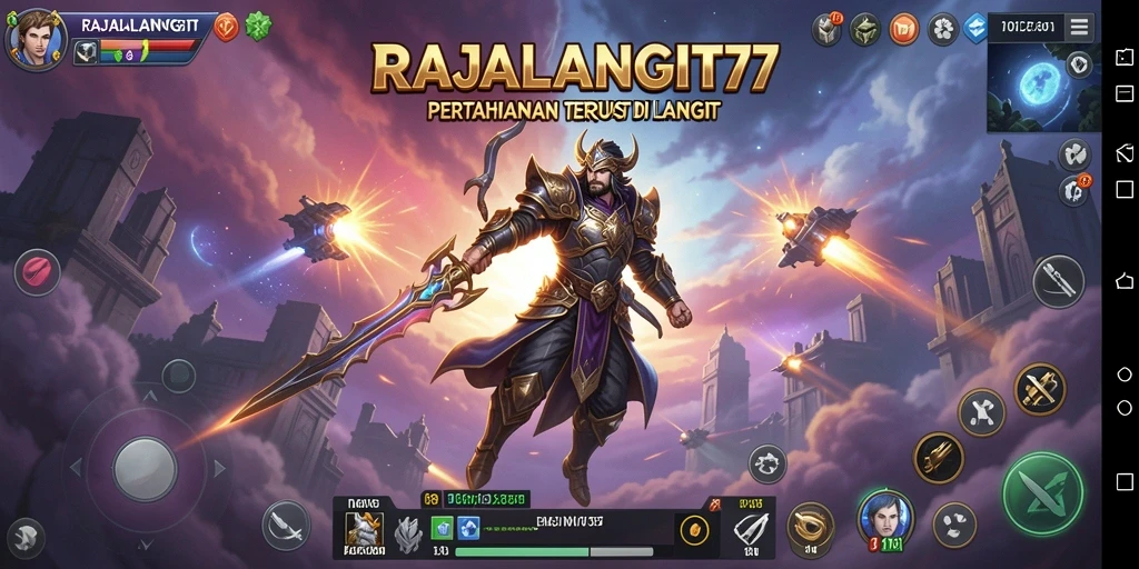 Gameplay menegangkan dan strategi dalam RAJALANGIT77 Tower Defense.