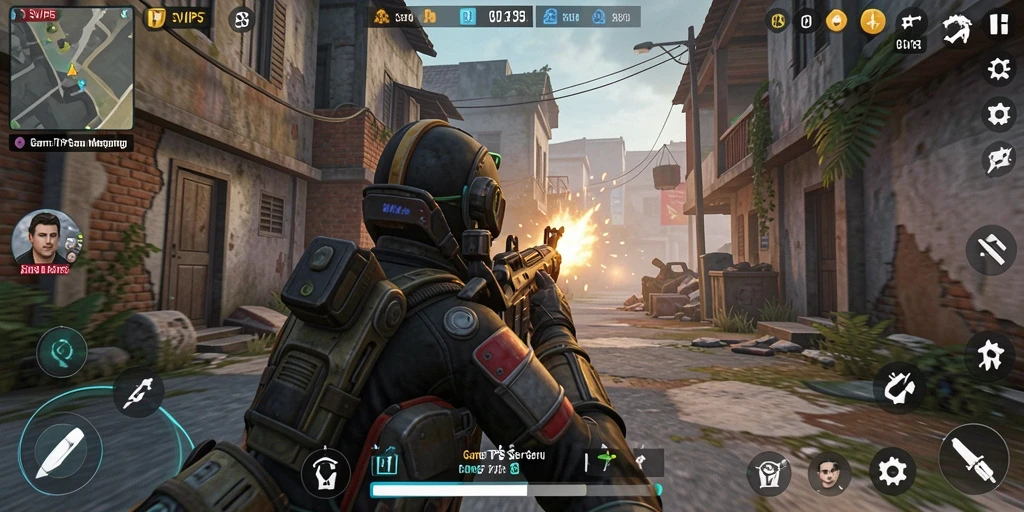 Tampilan gameplay SVIP5 yang dinamis dan seru dalam TPS.