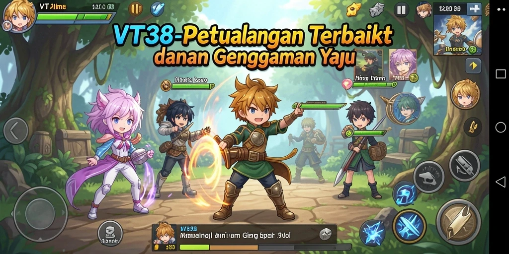 Gameplay seru di dunia anime yang memukau.